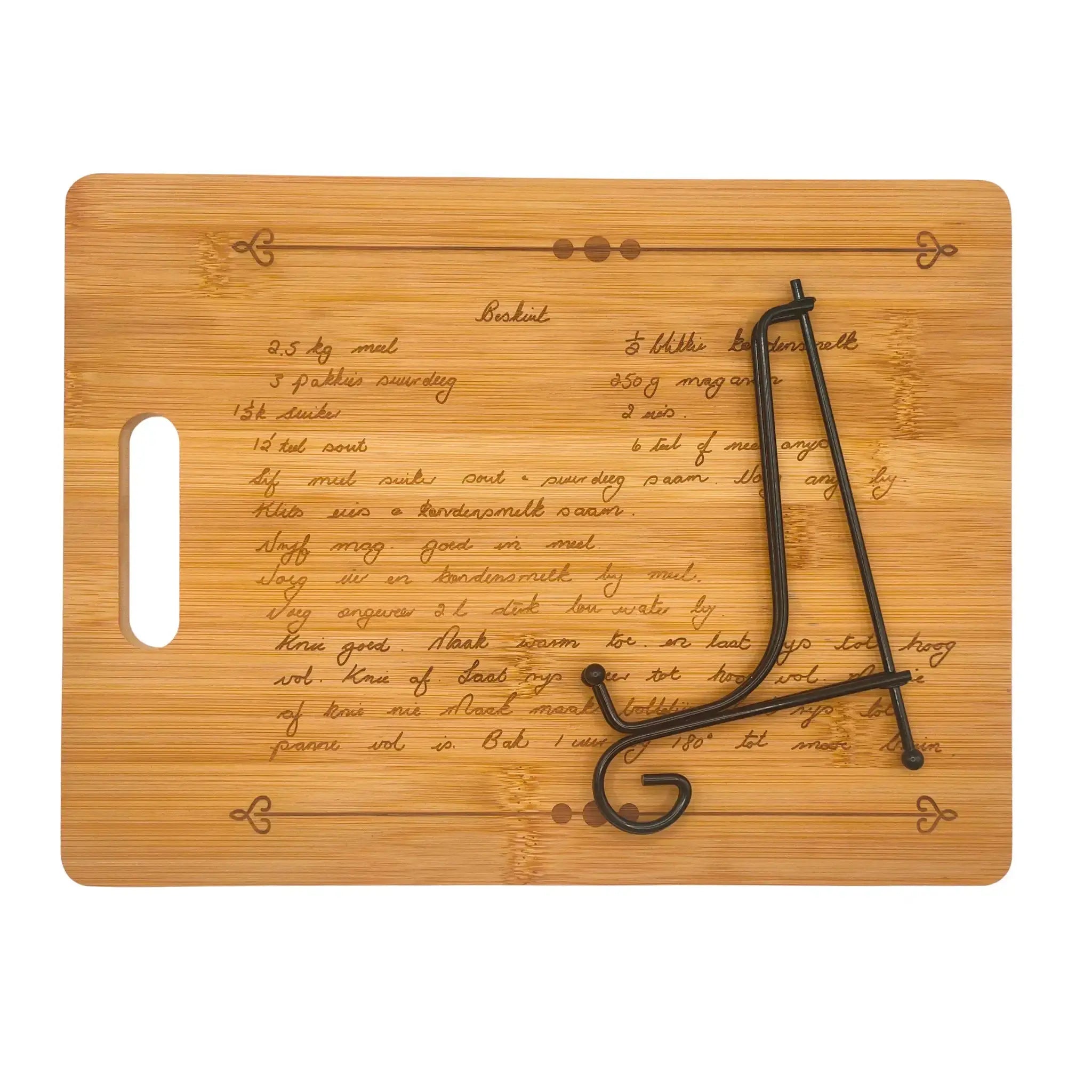 Engraved Recipe Cutting Board Burn Wow