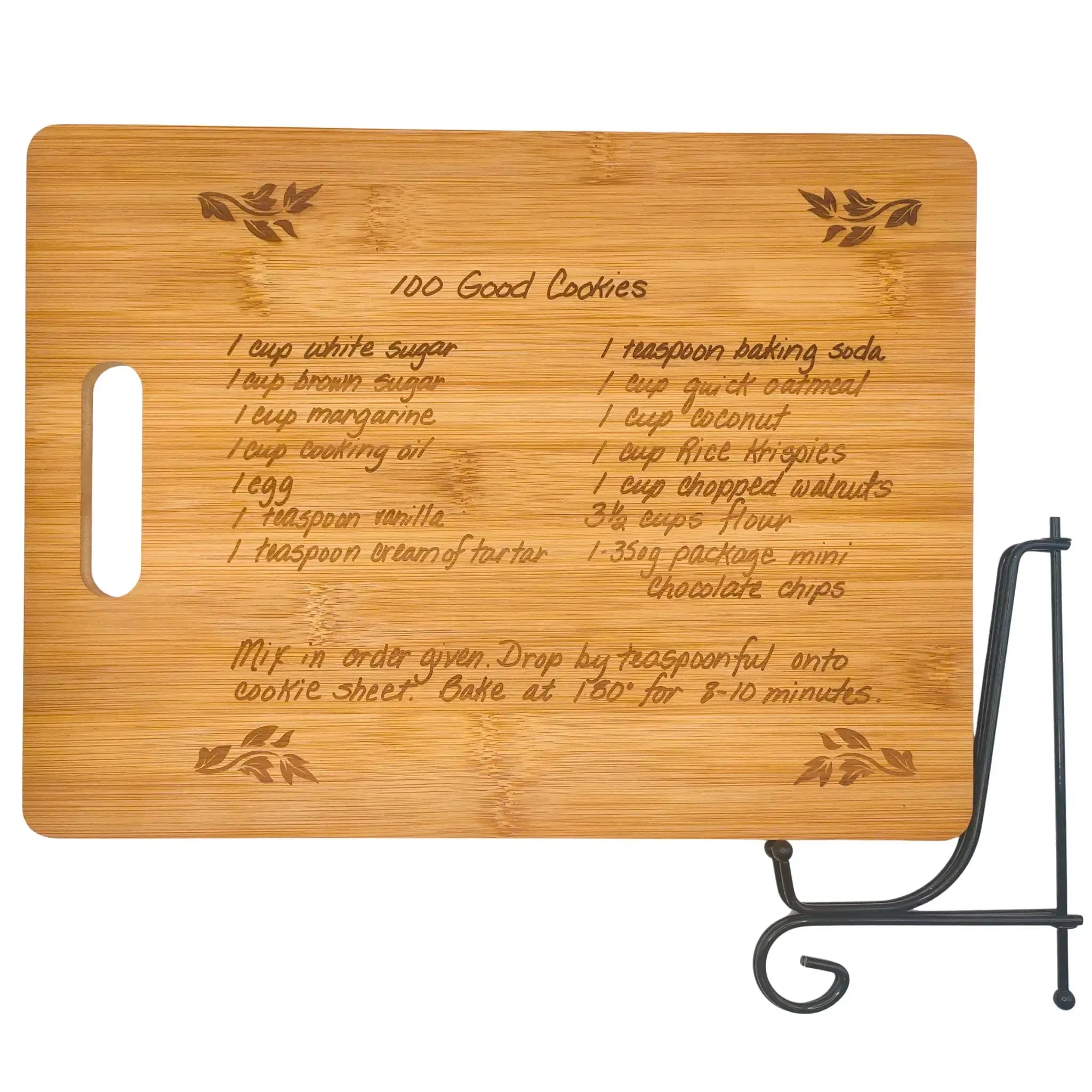 Engraved Recipe Cutting Board Burn Wow