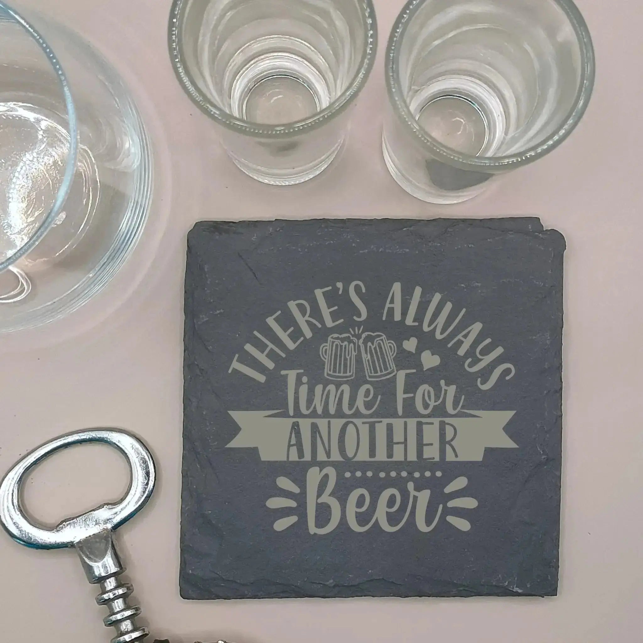 Beer Designs Slate Coasters (Set of 4) Burn Wow