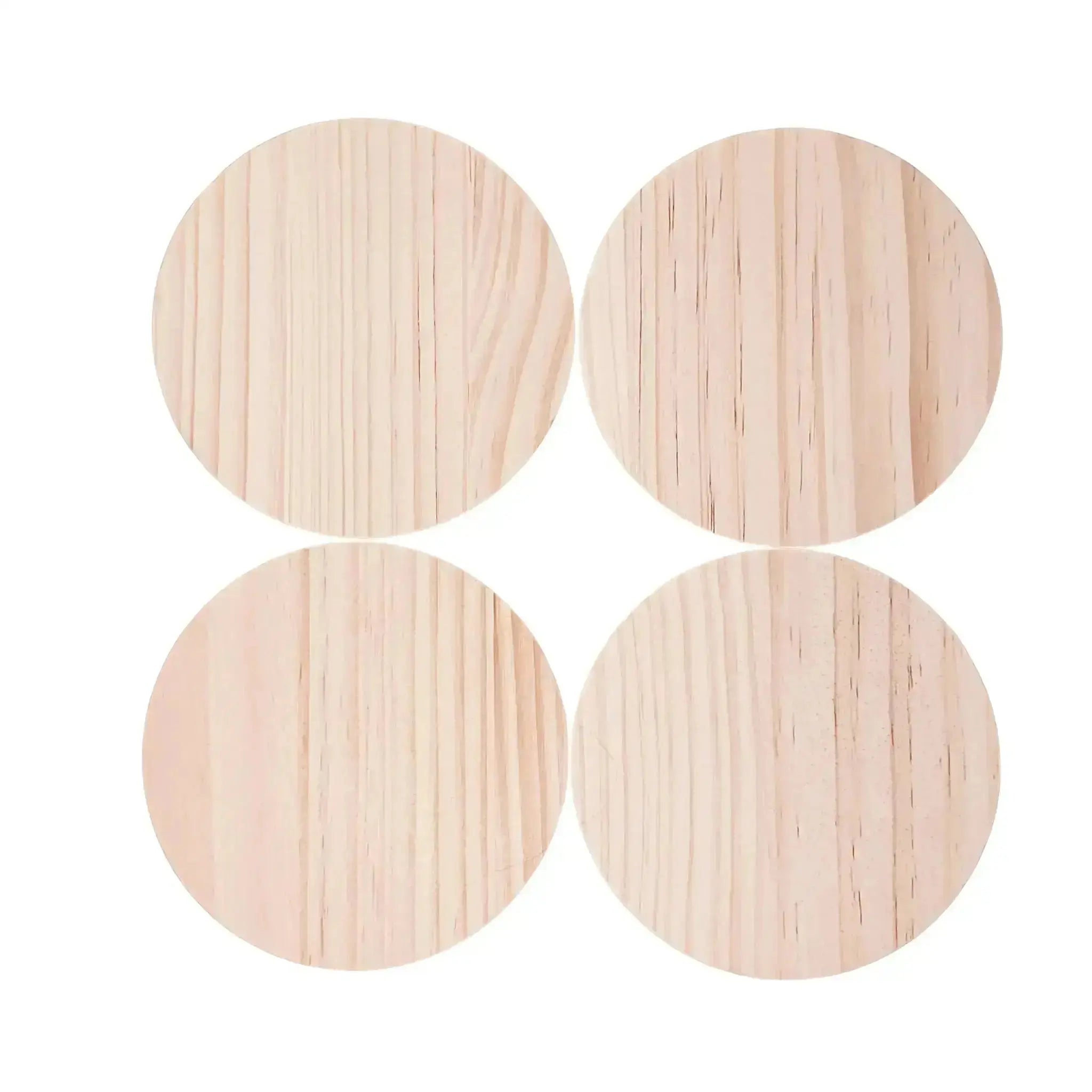 Beer Designs Round Wooden Coasters (Set of 4) - Burn Wow