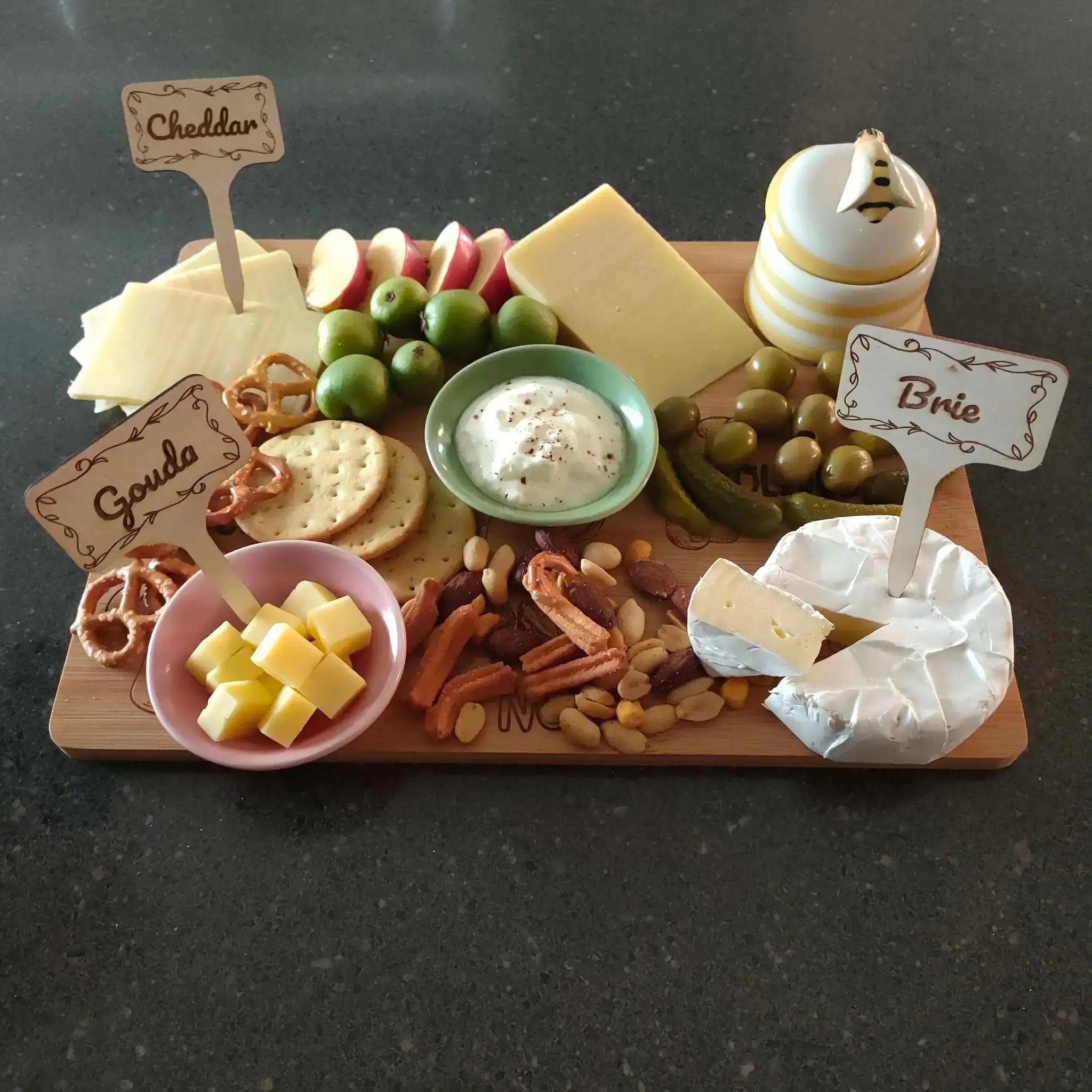 Custom Text Charcuterie Board Markers Burn Wow