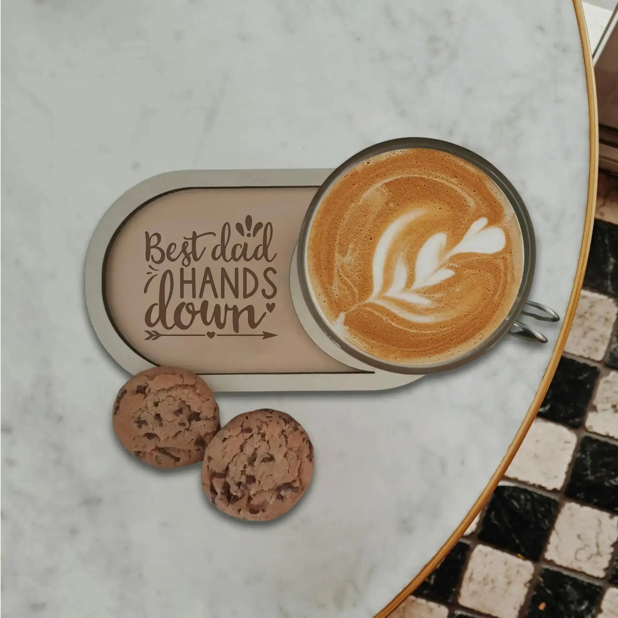 Dad Designs Wooden Coffee Tray Burn Wow