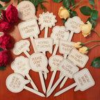 Funny Sayings Garden Markers (Set of 4) Burn Wow