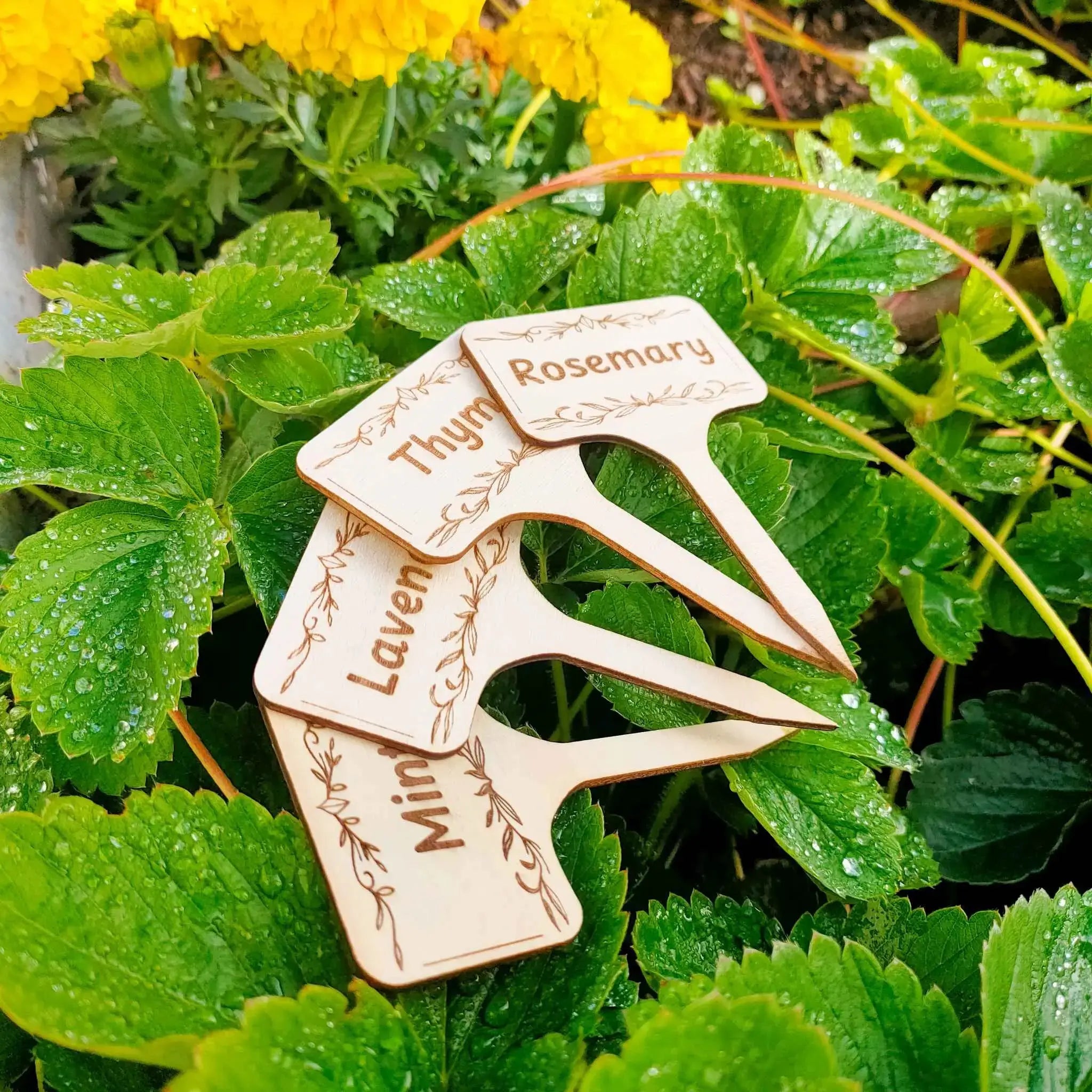 Custom Text Garden Markers Burn Wow