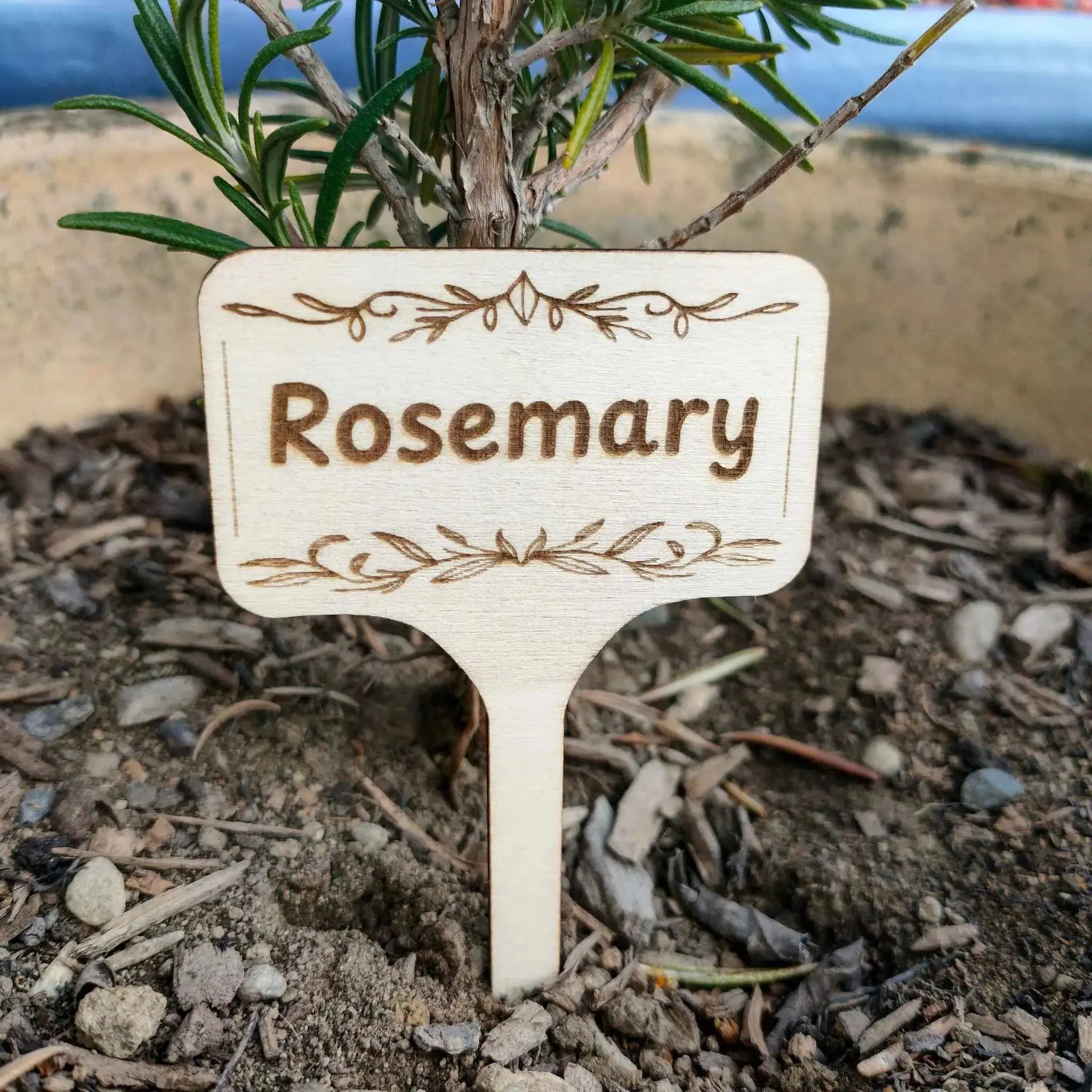 Custom Text Garden Markers Burn Wow