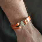 Brown Leather Bracelet Burn Wow