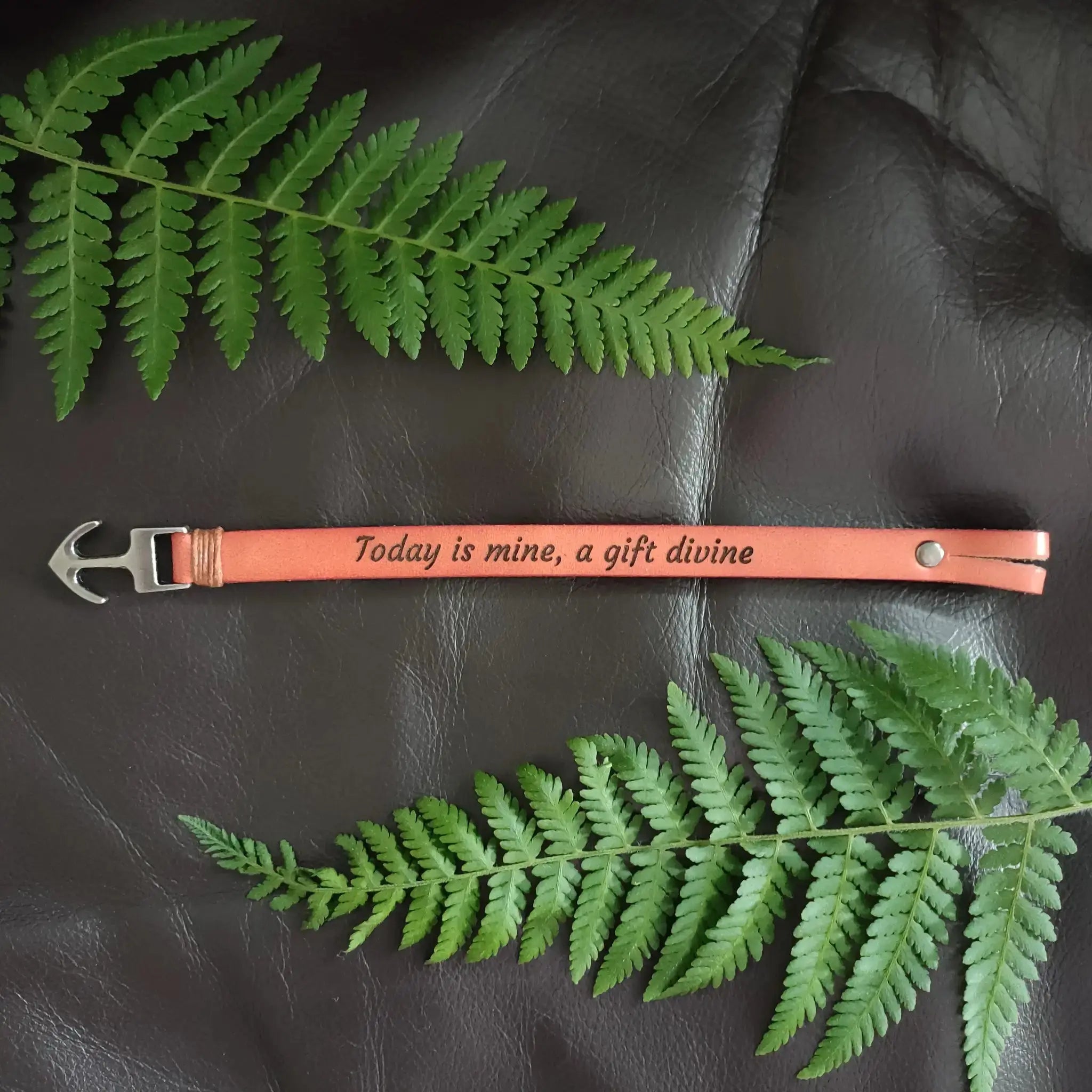 Brown Leather Bracelet Burn Wow