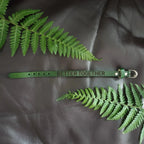 Green Leather Bracelet Burn Wow