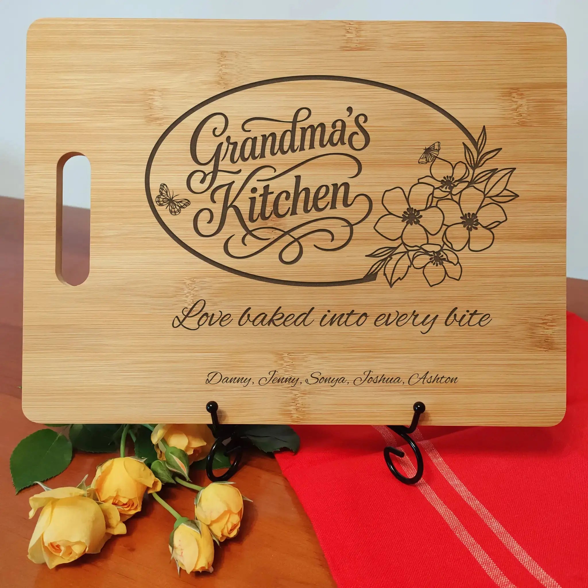 Grandma's Kitchen Design Cutting Board Burn Wow