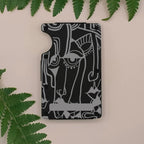Abstract Face Minimalist Wallet Burn Wow