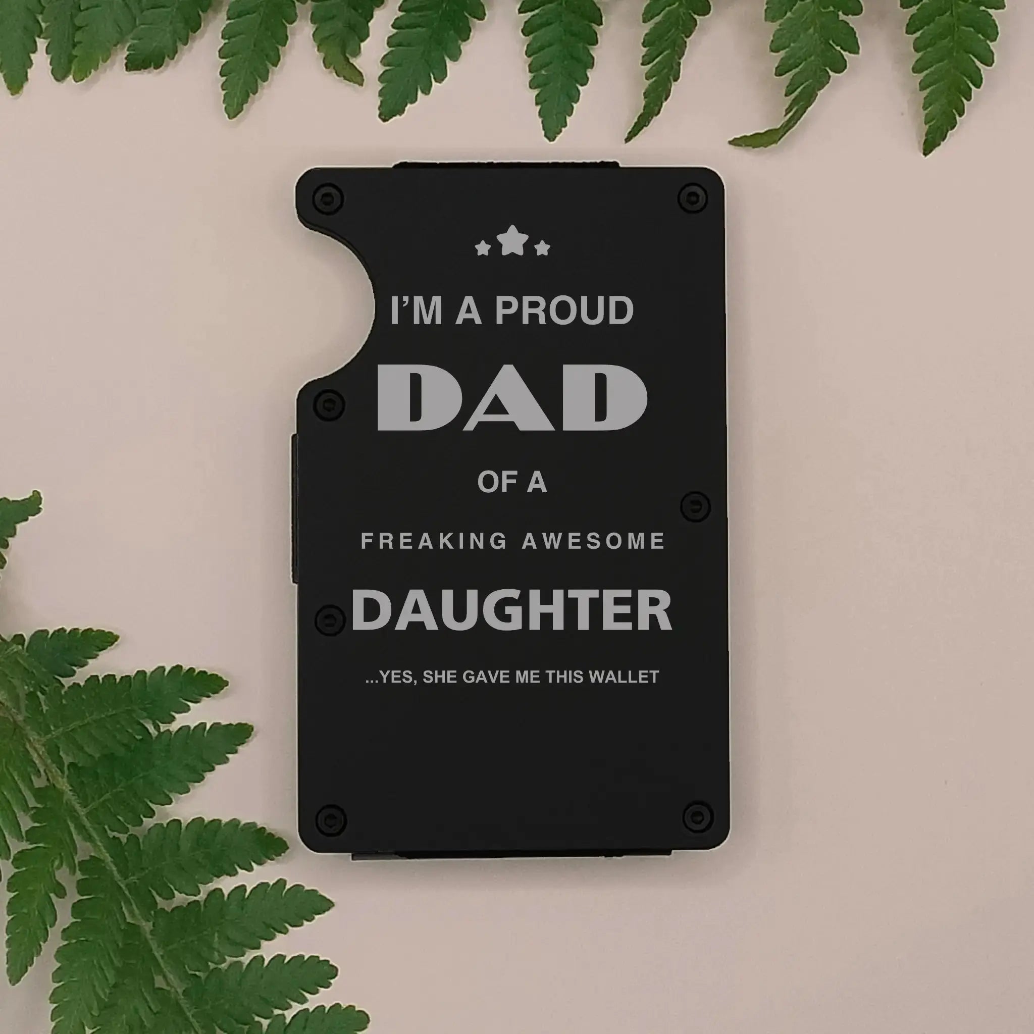 Proud Dad Design Minimalist Wallet Burn Wow