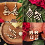 Nightlife Wood Earrings Burn Wow