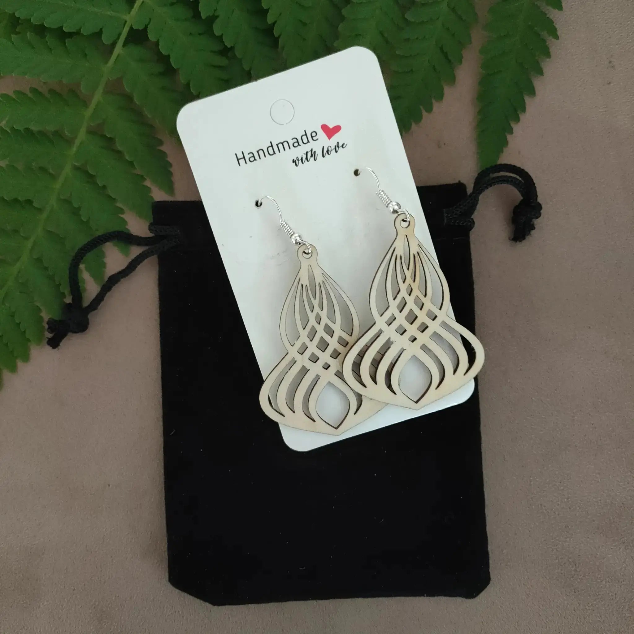 Nightlife Wood Earrings Burn Wow