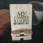 Bamboo Phone Stand for Dad Burn Wow