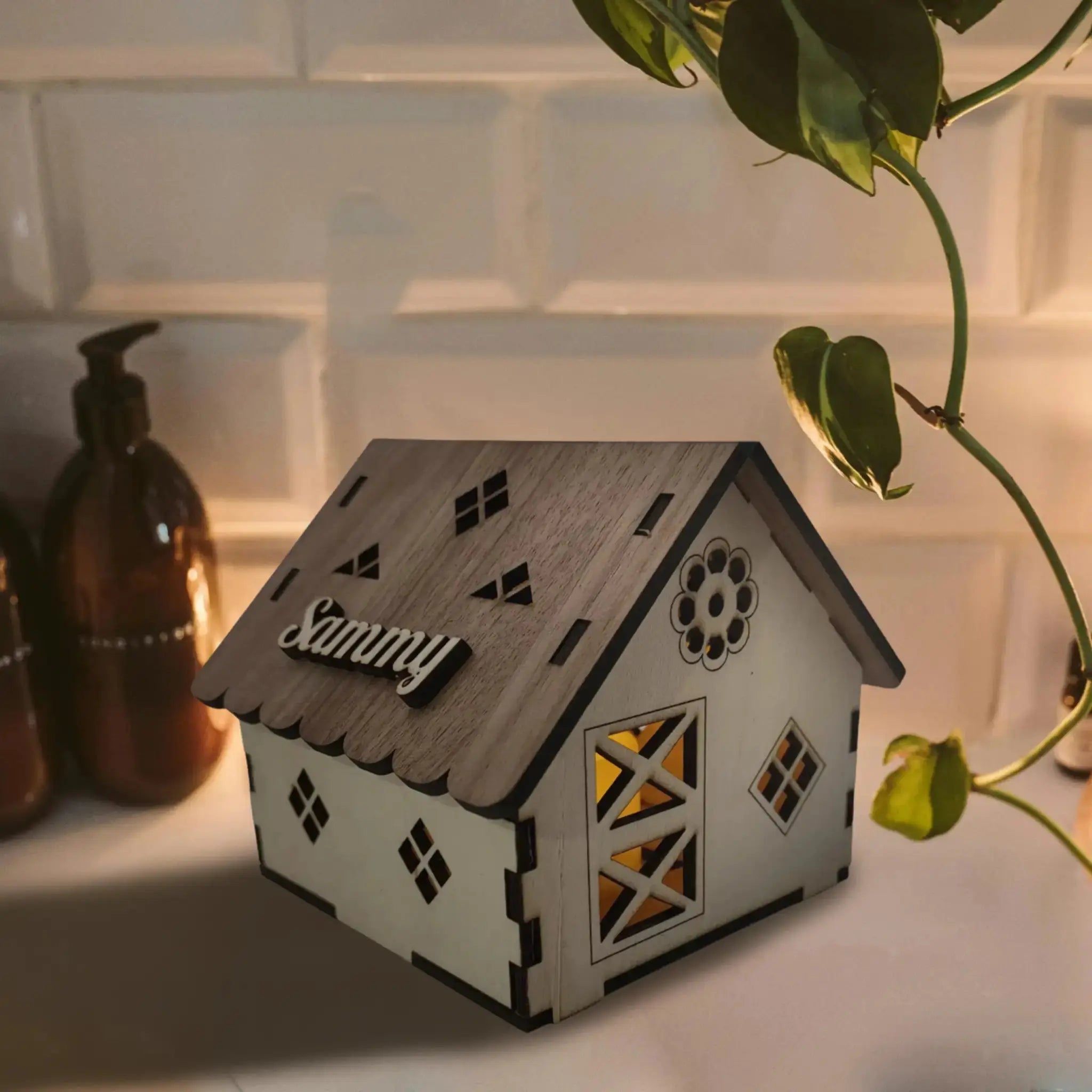 Quaint Tealight House Burn Wow