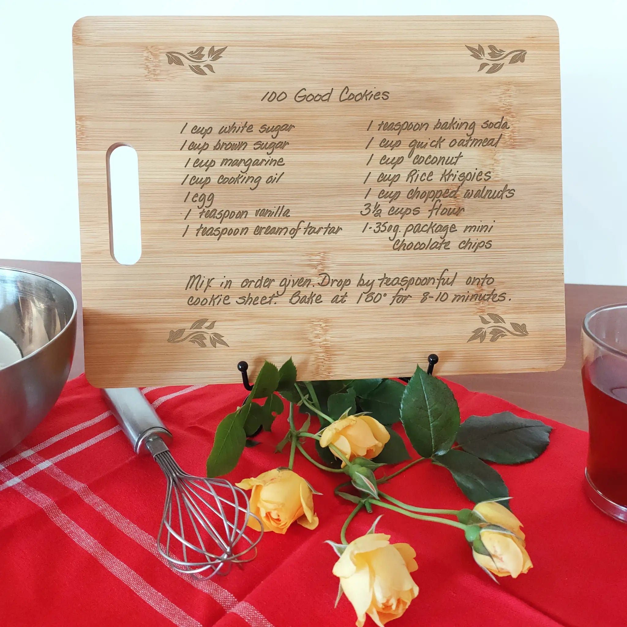 Engraved Recipe Cutting Board Burn Wow