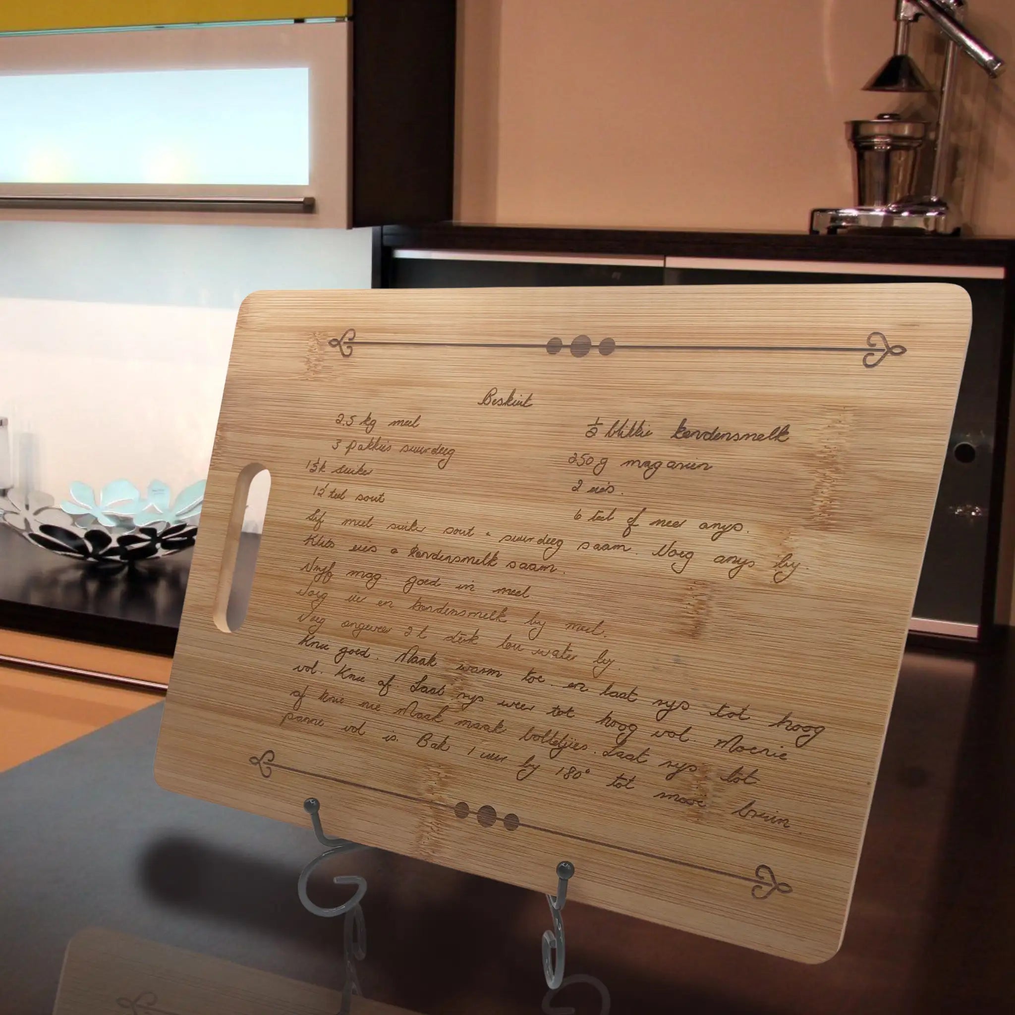 Engraved Recipe Cutting Board Burn Wow