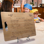 Engraved Recipe Cutting Board Burn Wow