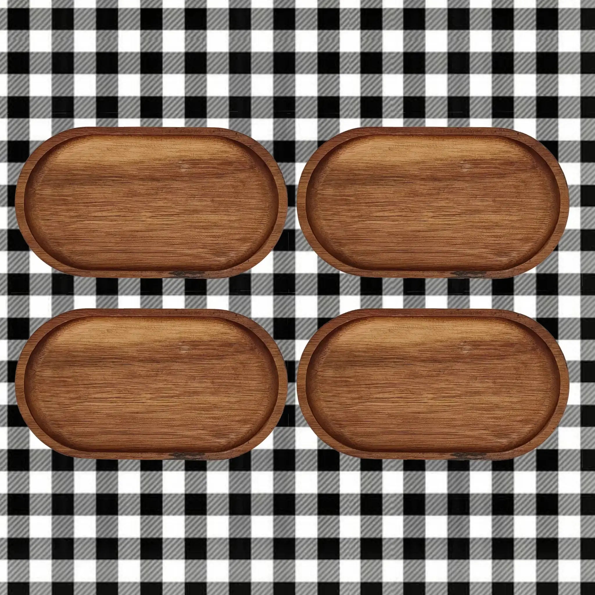Custom Text Snack Trays (Set of 4) Burn Wow