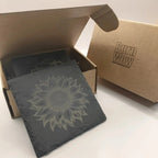 Beer Designs Slate Coasters (Set of 2) Burn Wow