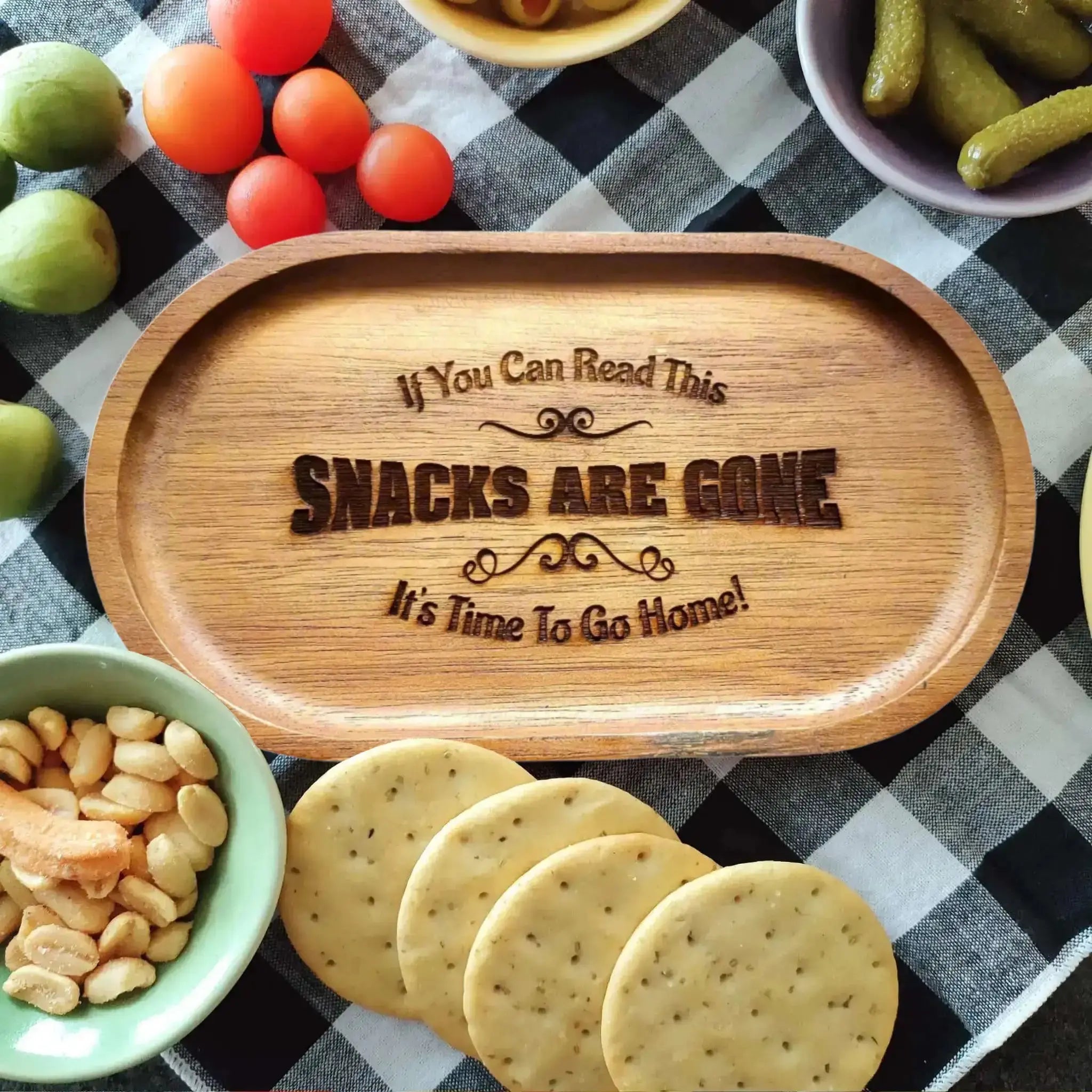 Funny Designs Snack Trays (Set of 4) Burn Wow