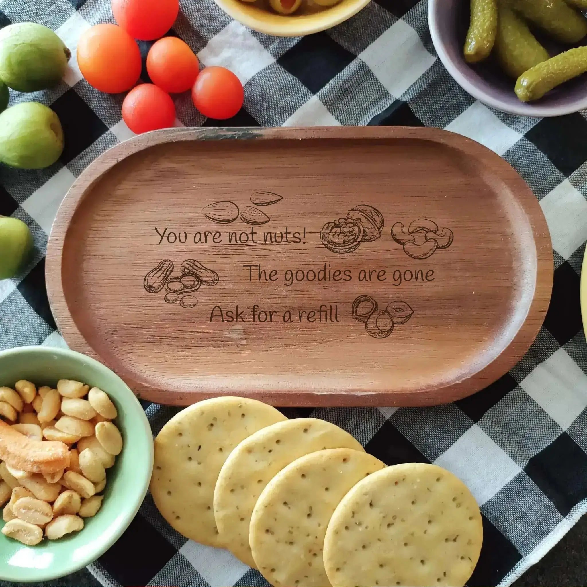 Funny Designs Snack Trays (Set of 4) Burn Wow
