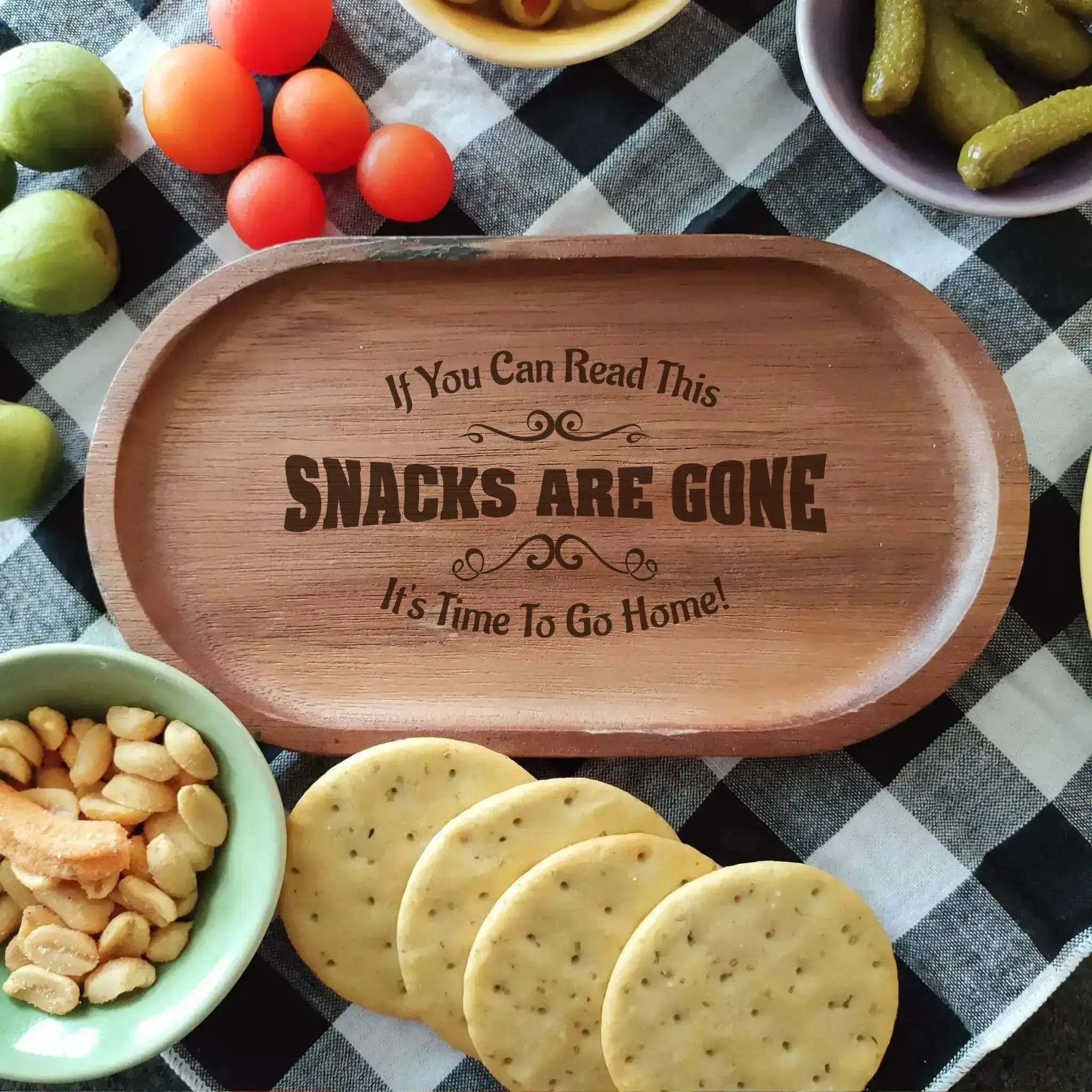 Funny Designs Snack Trays (Set of 4) Burn Wow