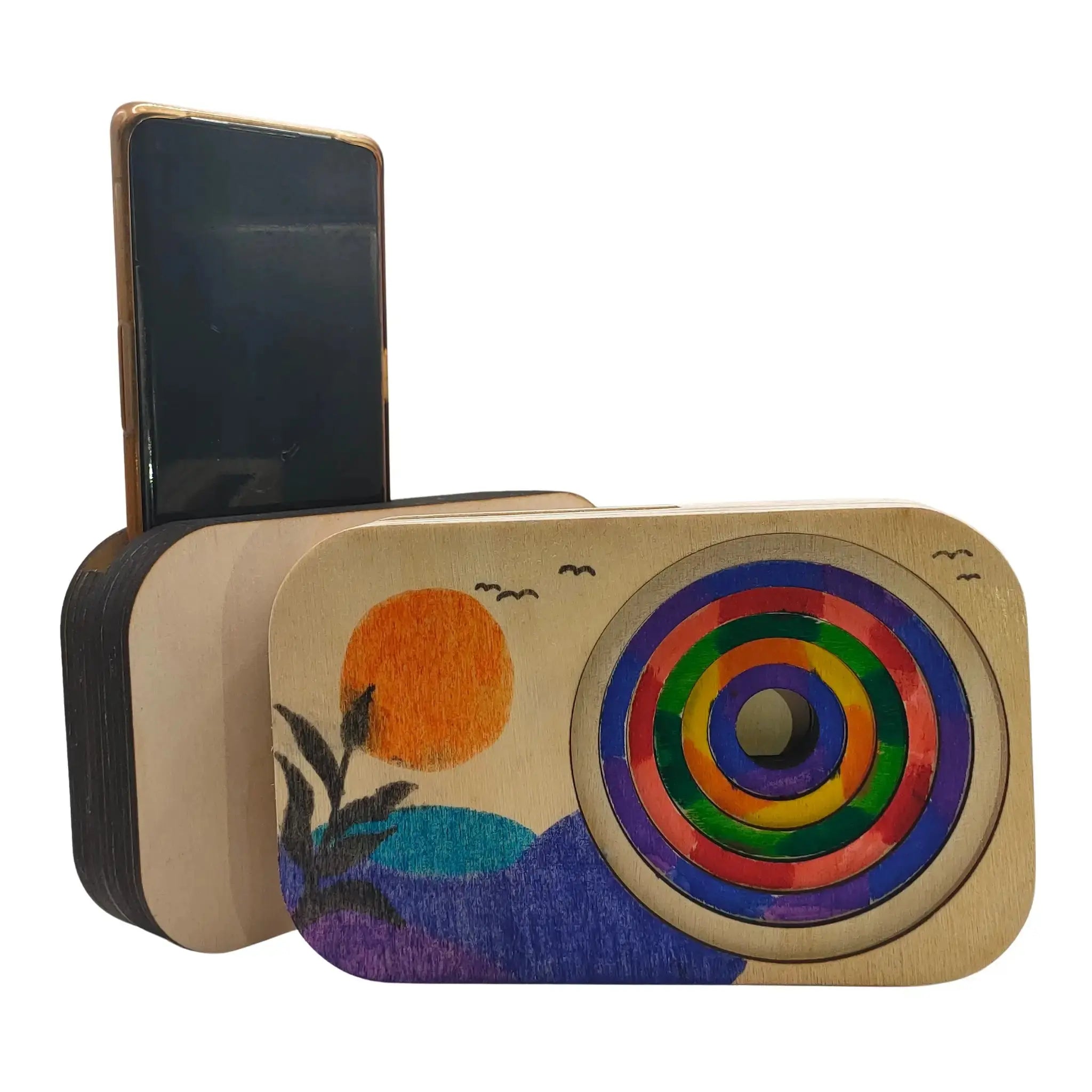 DIY Wooden Phone Speaker Box Burn Wow