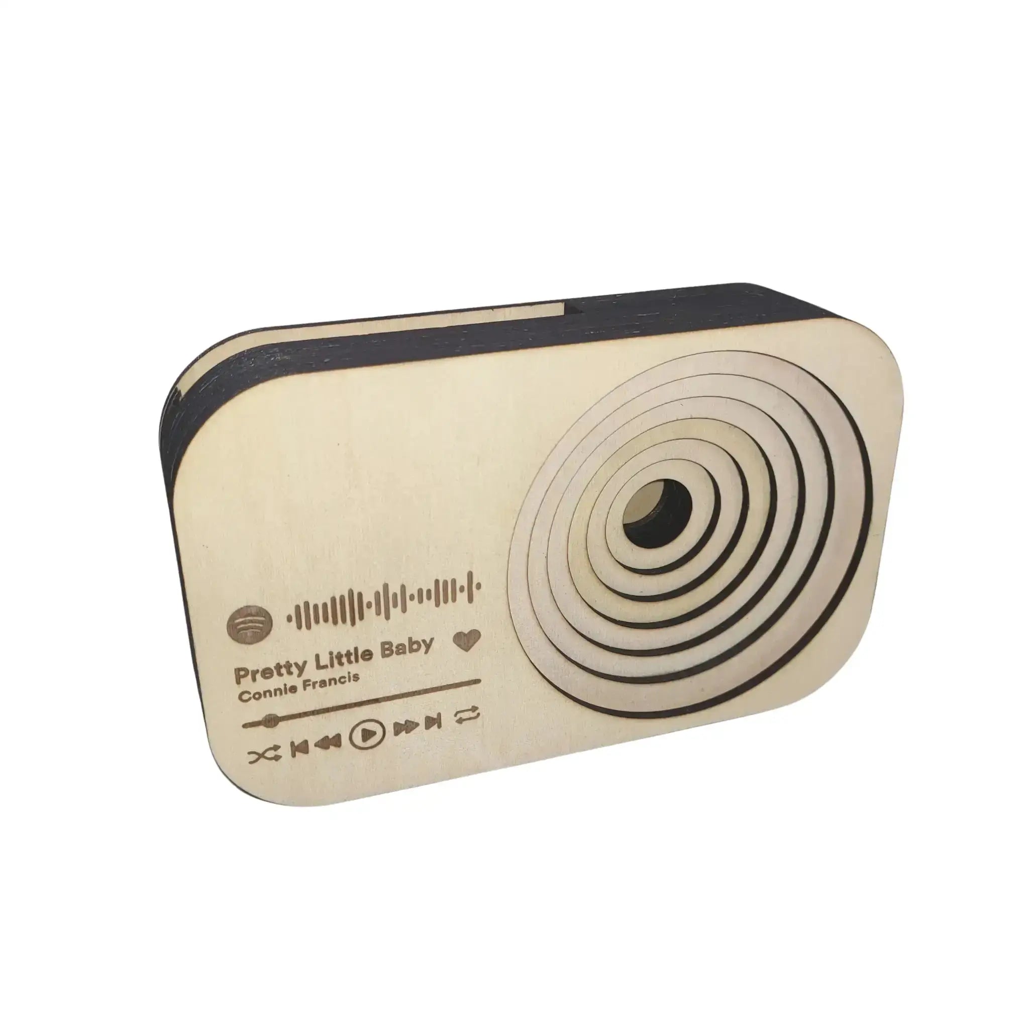 Spotify Code Wooden Phone Speaker Box Burn Wow