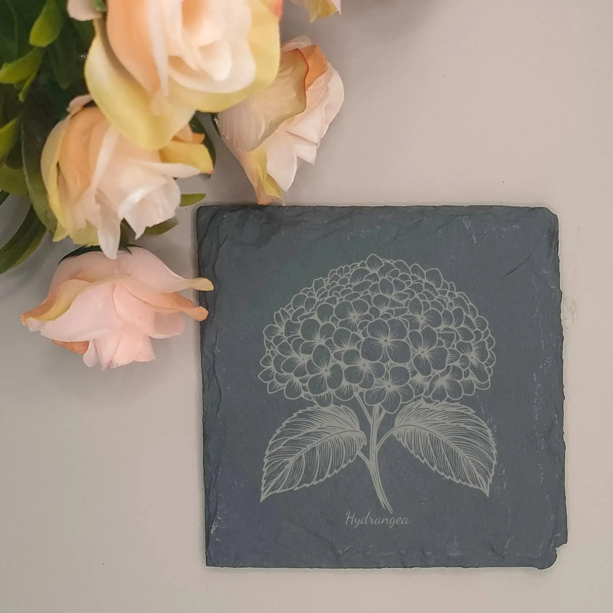 Floral Designs Slate Coasters (Set of 4) Burn Wow