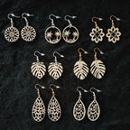 Tropical Wood Earrings Burn Wow