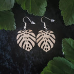 Tropical Wood Earrings Burn Wow