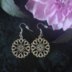 Tropical Wood Earrings Burn Wow