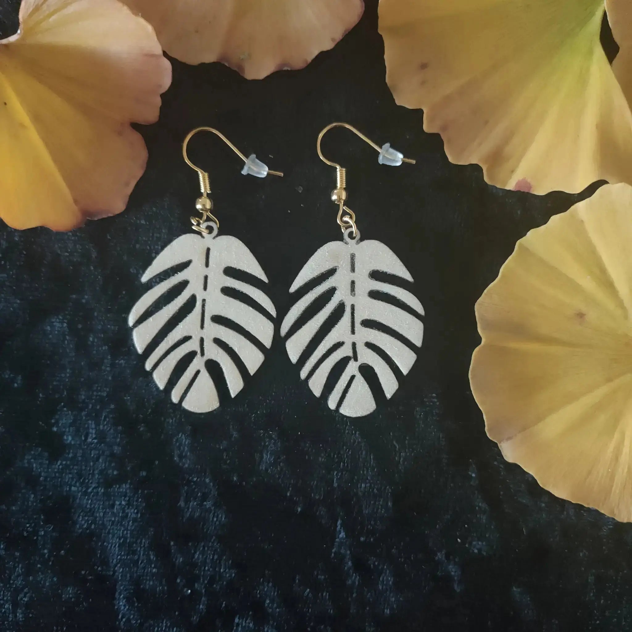 Tropical Wood Earrings Burn Wow