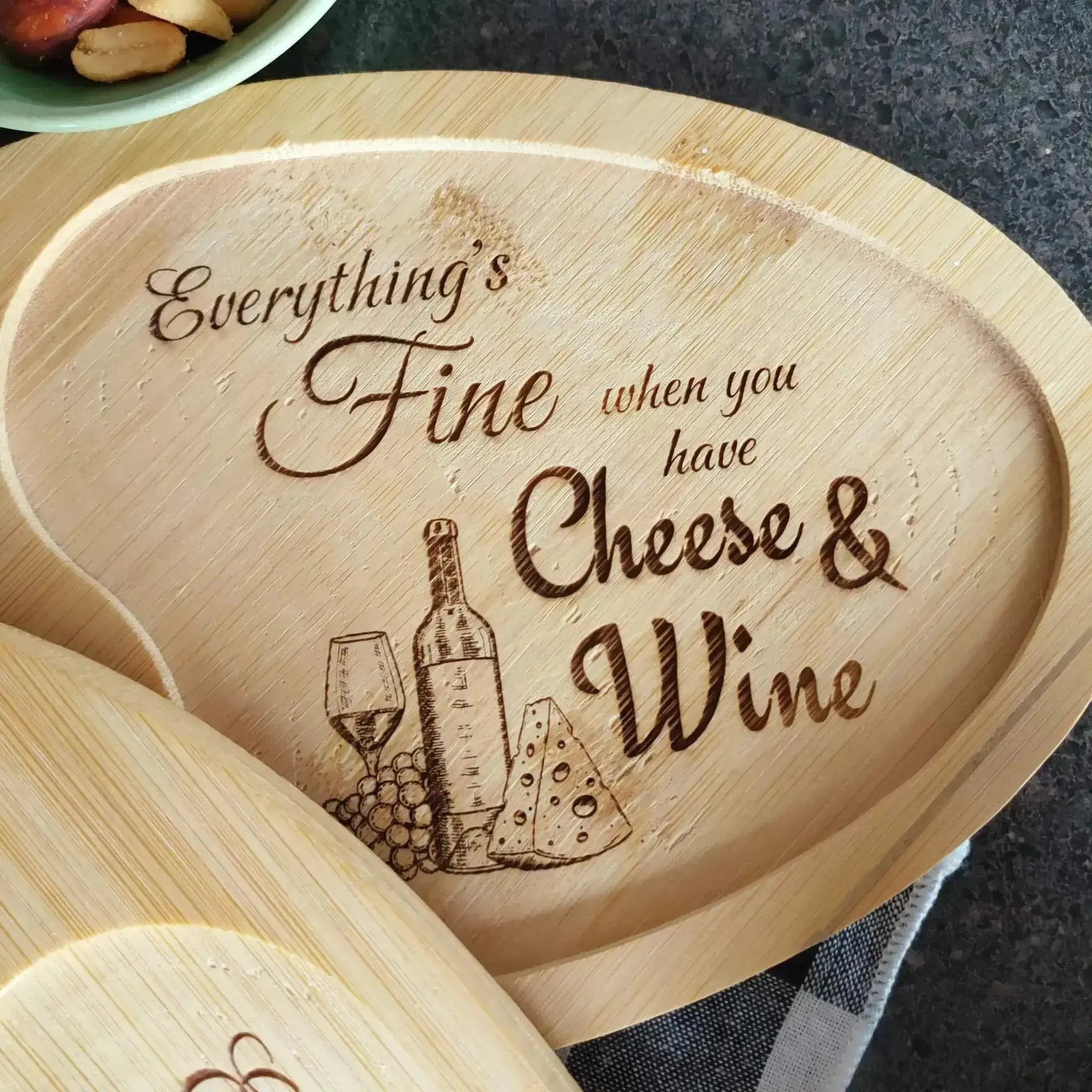 Wine Designs Oval Snack Trays (Set of 4) Burn Wow