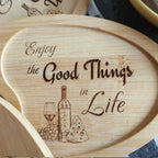 Wine Designs Oval Snack Trays (Set of 4) Burn Wow