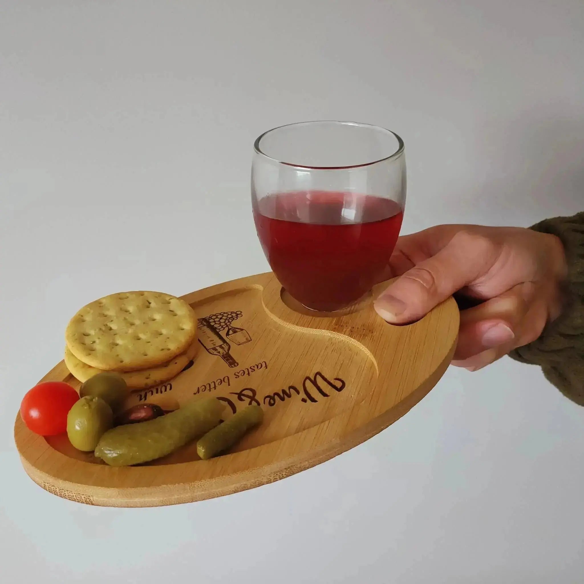 Wine Designs Oval Snack Trays (Set of 4) Burn Wow