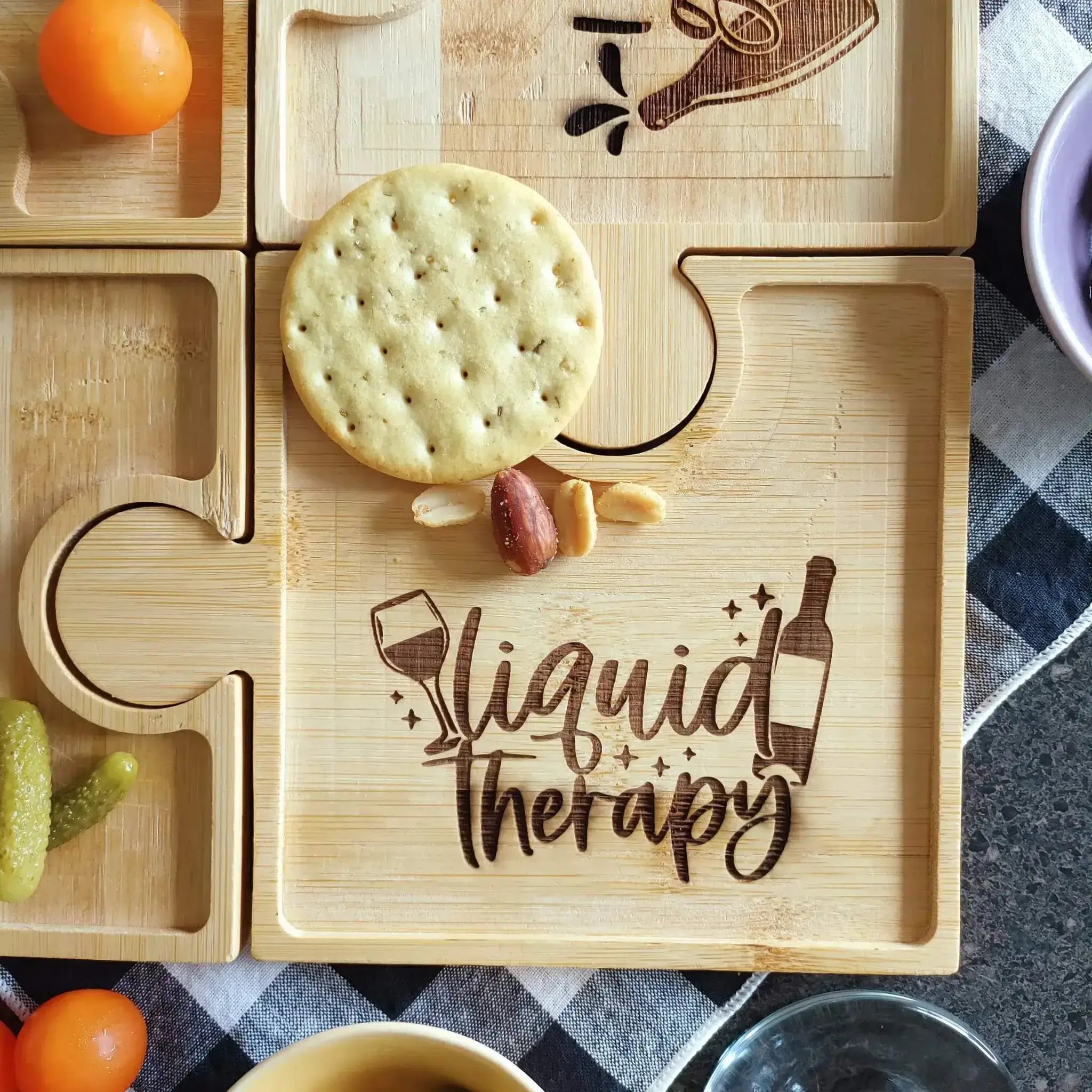 Wine Designs Puzzle Snack Trays (Set of 4) Burn Wow