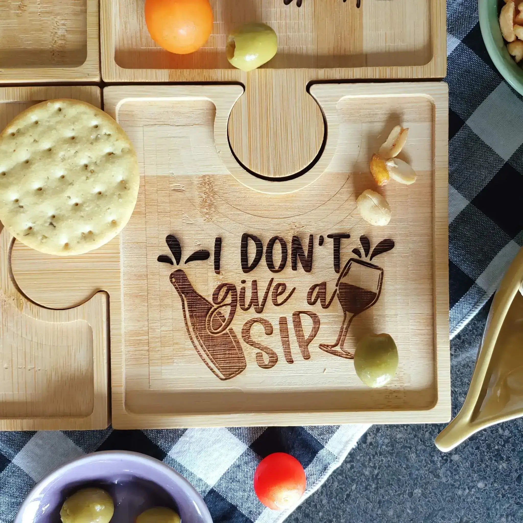Wine Designs Puzzle Snack Trays (Set of 4) Burn Wow